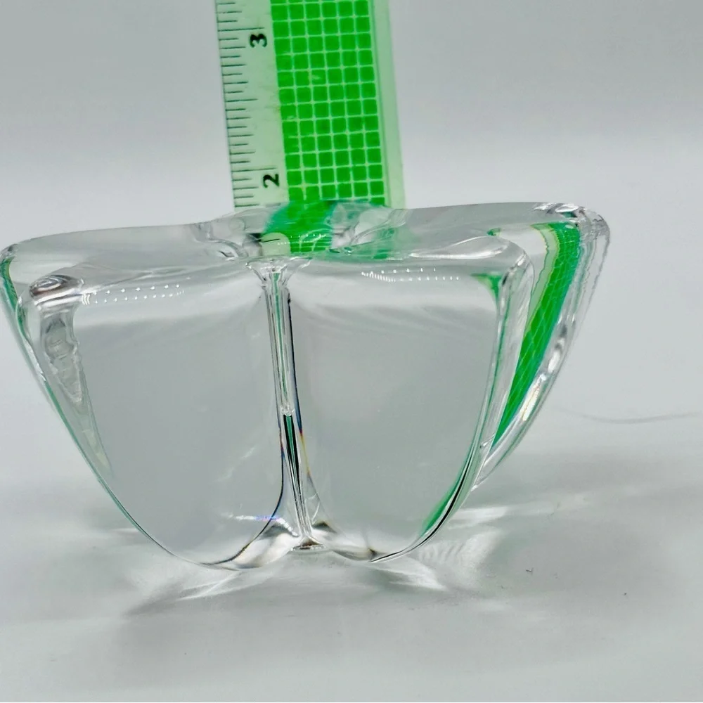 Orrefors Flower‎ Petal Standard Taper Candle Holder Vintage Crystal Sweden
